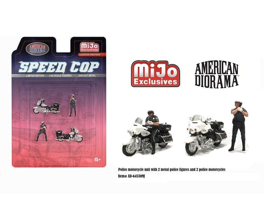 American Diorama 1:64 Figures Speed Cop Police Motorcycles – MiJo Exclusive Limited