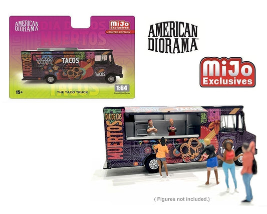 American Diorama 1:64 Food Truck Taco Truck DOTD - Dia De Los Muertos - MiJo Exclusive