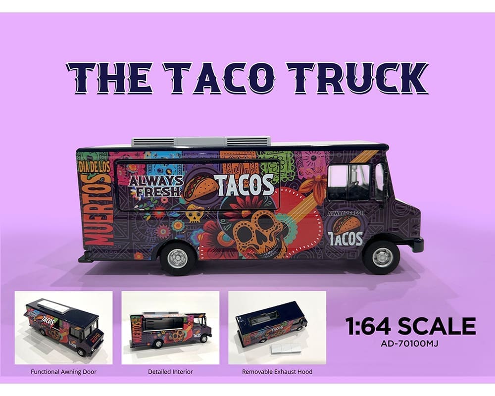 American Diorama 1:64 Food Truck Taco Truck DOTD - Dia De Los Muertos - MiJo Exclusive