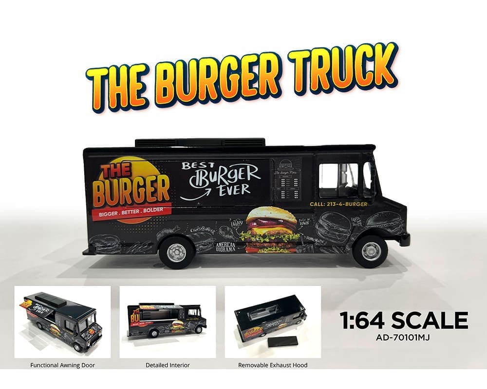 American Diorama 1:64 Food Truck The Burger Truck – MiJo Exclusive