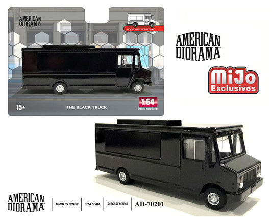 American Diorama 1:64 Food Truck – Black – Limited Edition MiJo Exclusive