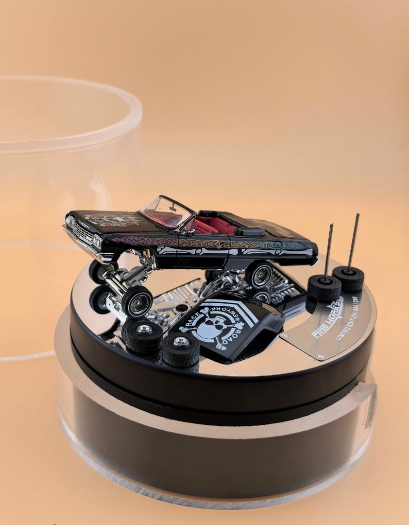 Fine Works 1:64 Chevrolet Impala Lowrider On Rotating Base - Foshan Exclusive *2 Styles*