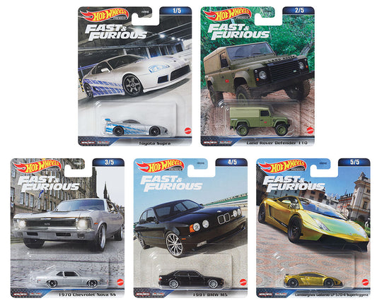 Hot Wheels 1:64 Premium 2023 Fast & Furious - D Assortment Set Of 5