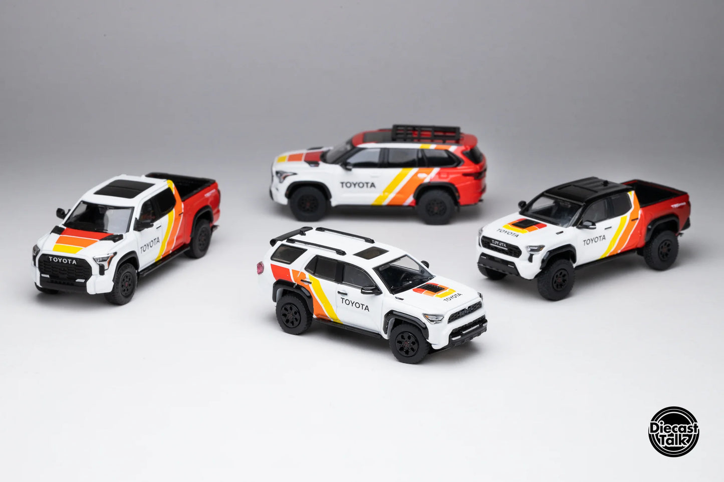 GCD X DiecastTalk 1:64 Toyota TRD PRO 4-Truck Set