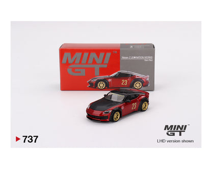 MiniGT 1:64 CLDC Magazine with Nissan Z LB Nation Works – Red Metallic – China CLDC Exclusive #737