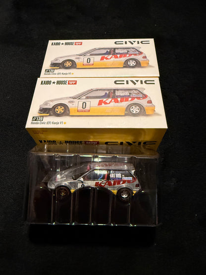 Kaido House 1:64 Honda Civic (EF) Kanjo V1 - Regular & Chase PAIR