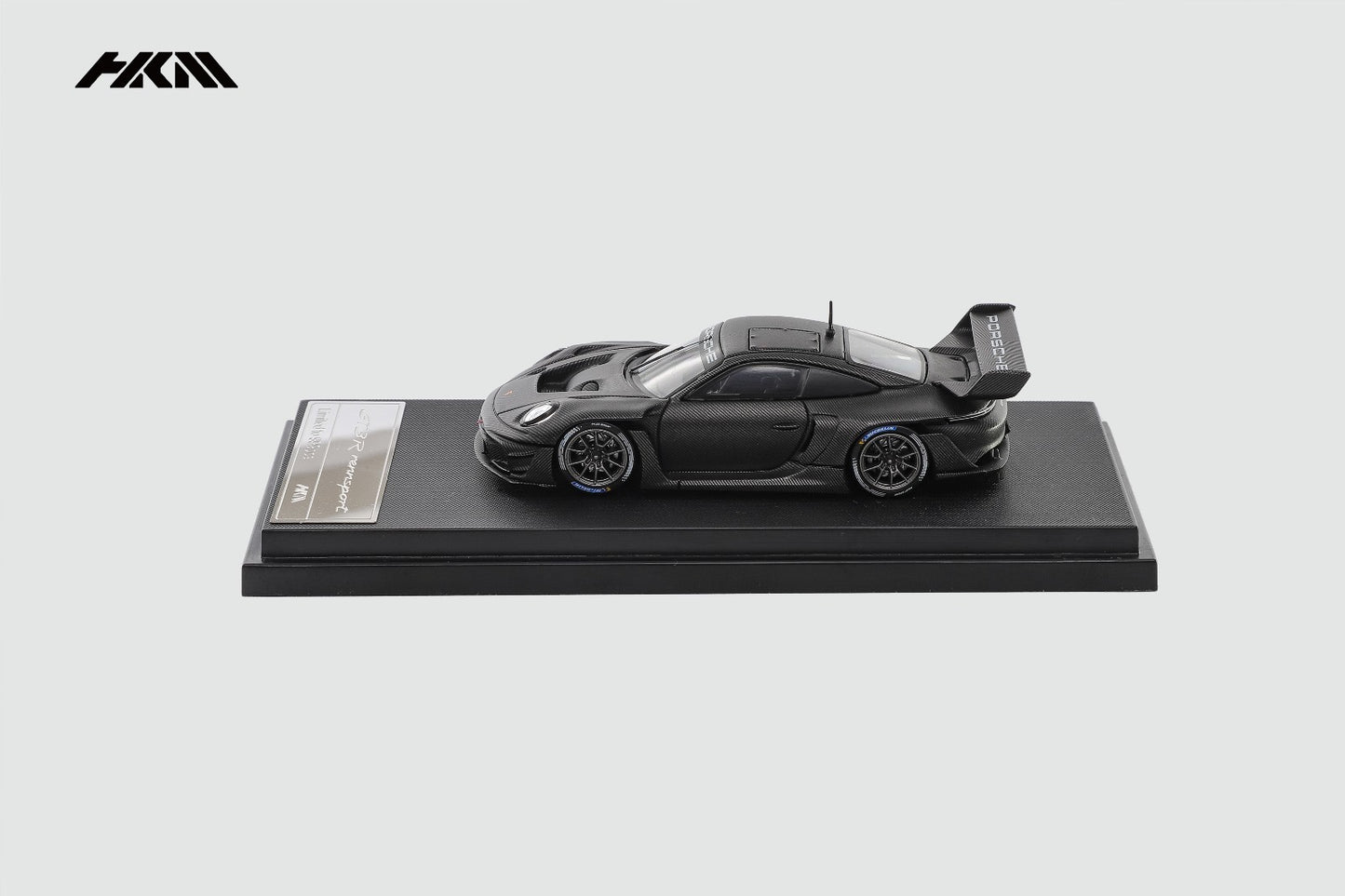 HKM 1:64 Porsche 992 GT3 R Rennsport - Full Carbon Black