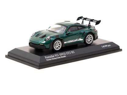 Minichamps X Tarmac Works 1:64 Porsche 911 (992) GT3 RS GT Porsche Racing Green Metallic - Collab64