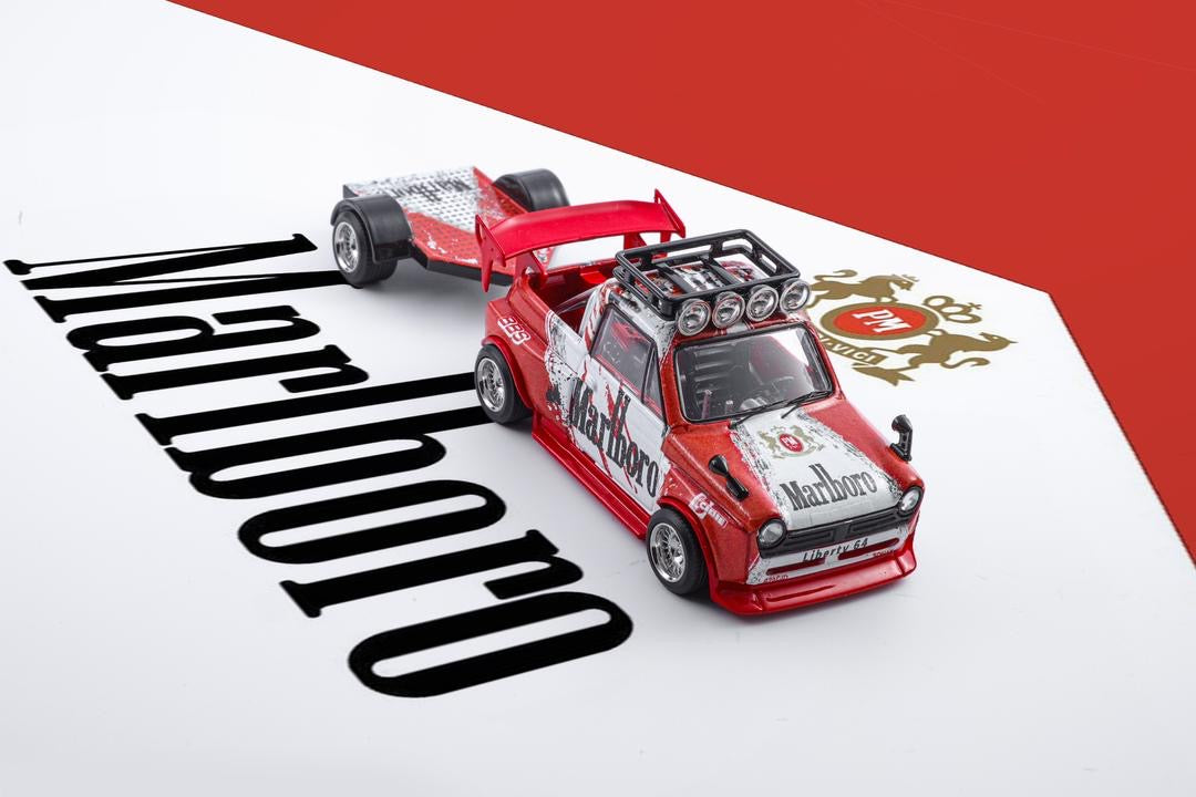 Liberty64 1:64 Honda Pickup & Trailer - Marlboro Livery