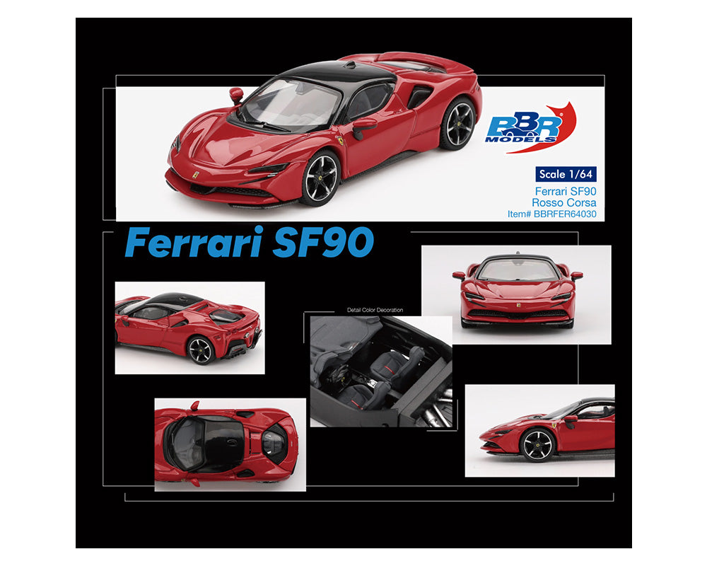 BBR Models 1:64 Ferrari SF90 – Rosso Corsa – Limited Edition