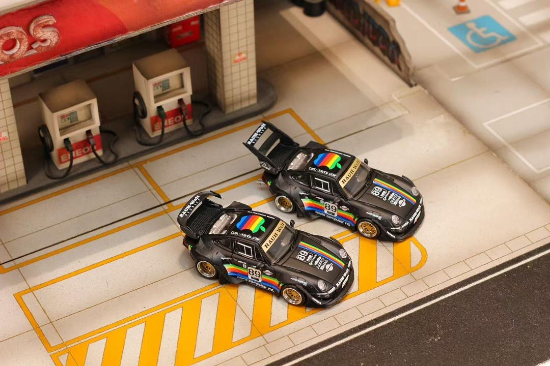 Street Weapon 1:64 Porsche RWB 993 Apple Matte Black - *2 Styles*
