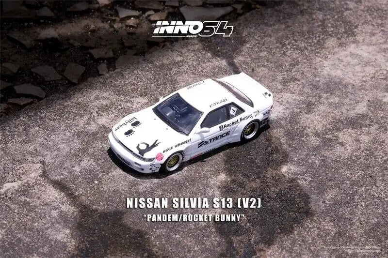 Inno64 1:64 Nissan Silvia S13 V2 Pandem Rocket Bunny - White