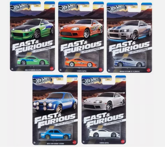 Hot Wheels 1:64 2025 Fast And Furious Silver Series Walmart Exclusive - "Brian Set"