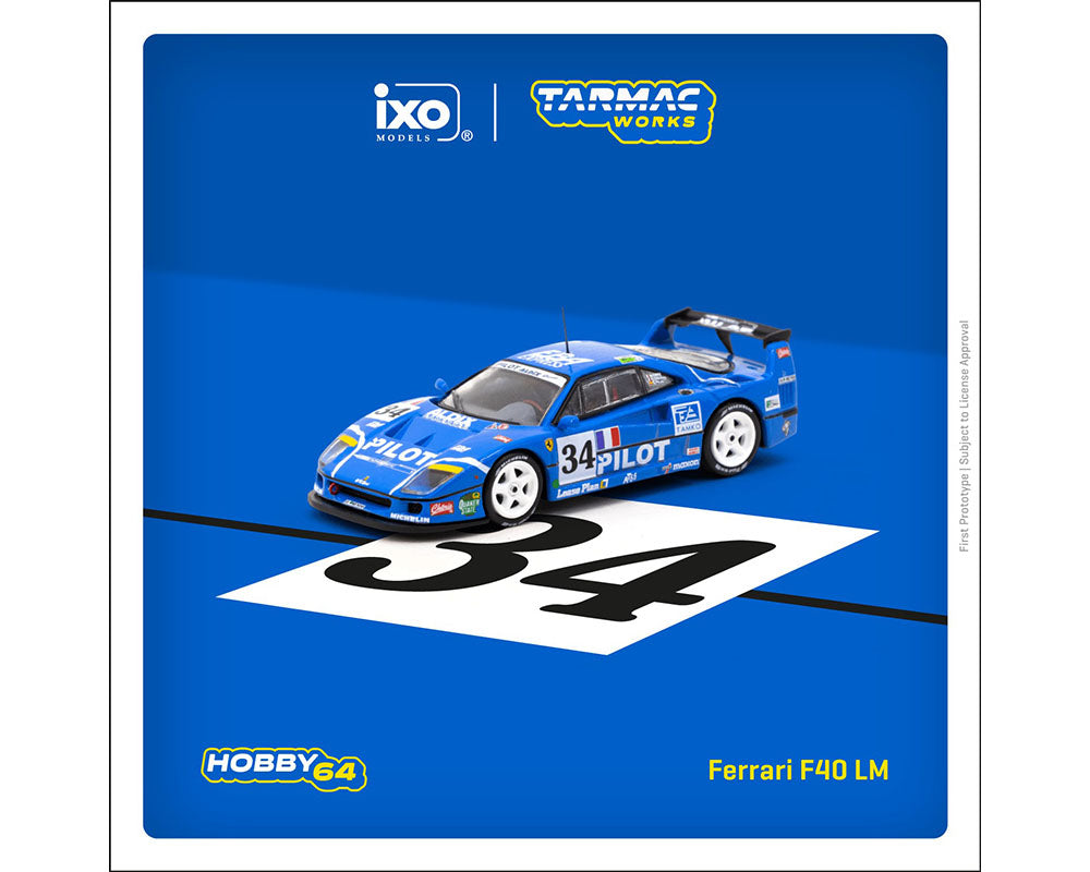 Tarmac Works 1:64 Ferrari F40 LM 24h of Le Mans 1995 M. Ferté / O. Thévenin / C. Palau