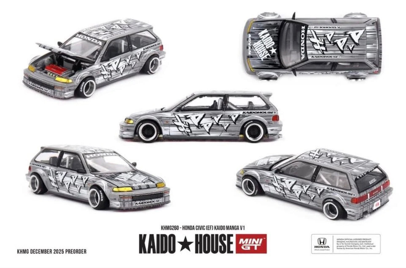 Kaido House 1:64 Honda Civic (EF) Kaido Manga V1 - Regular & Chase PAIR