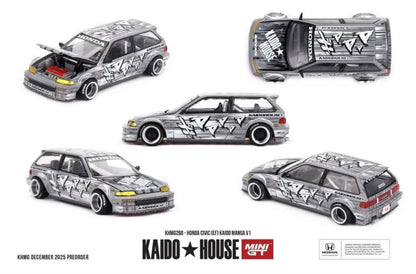 Kaido House 1:64 Honda Civic (EF) Kaido Manga V1 - Regular & Chase PAIR