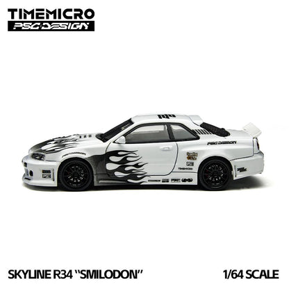 Time Micro X PSC Design 1:64 Skyline R34 Widebody “Smilodon”