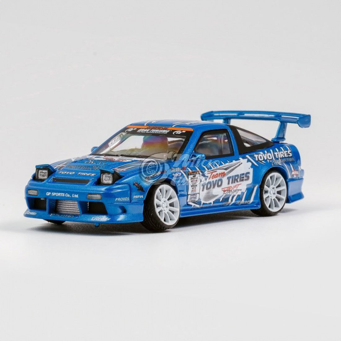 Micro Turbo 1:64 Nissan 180SX Metallic Blue - Toyo Tires Drift Livery