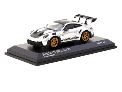 Minichamps X Tarmac Works 1:64 Porsche 911 (992) GT3 RS GT Silver Metallic - Collab64