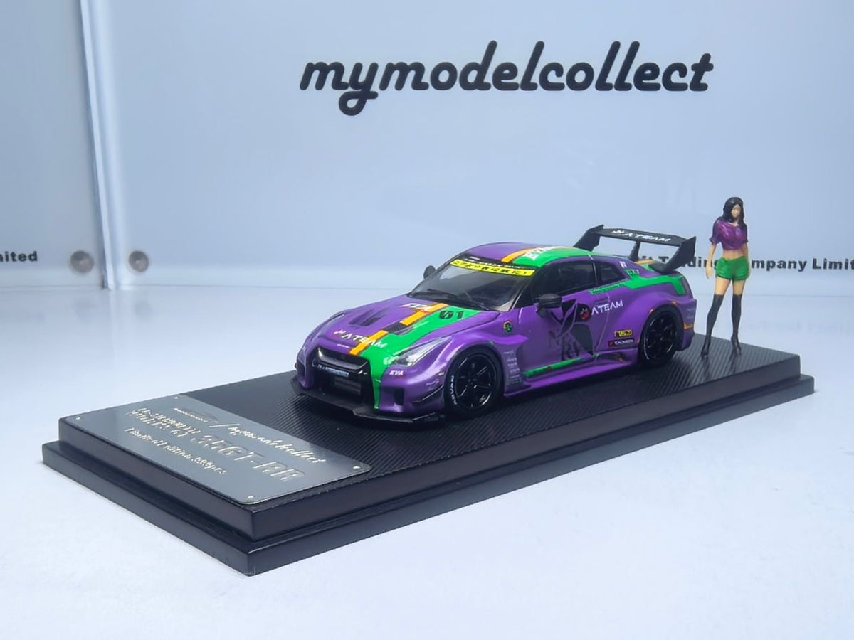 MyModelCollect 1:64 LBWK GT-R R35 With Figure - Matte Purple