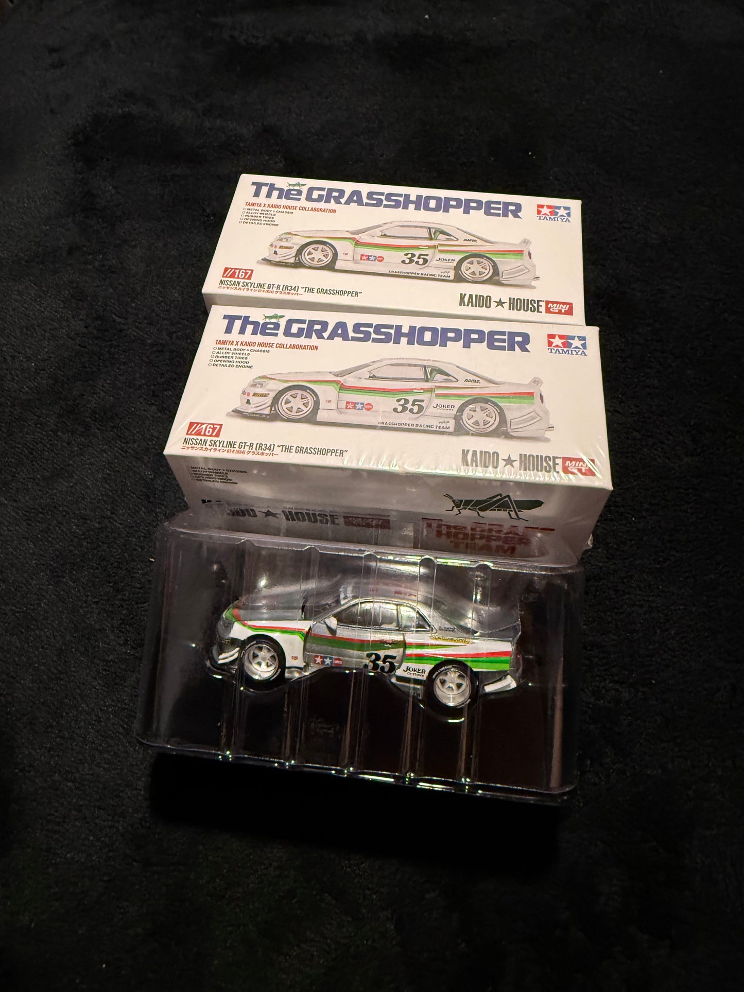 Kaido House 1:64 Nissan Skyline GT-R (R34) Tamiya "The Grasshopper" V1
 - Regular & Chase PAIR