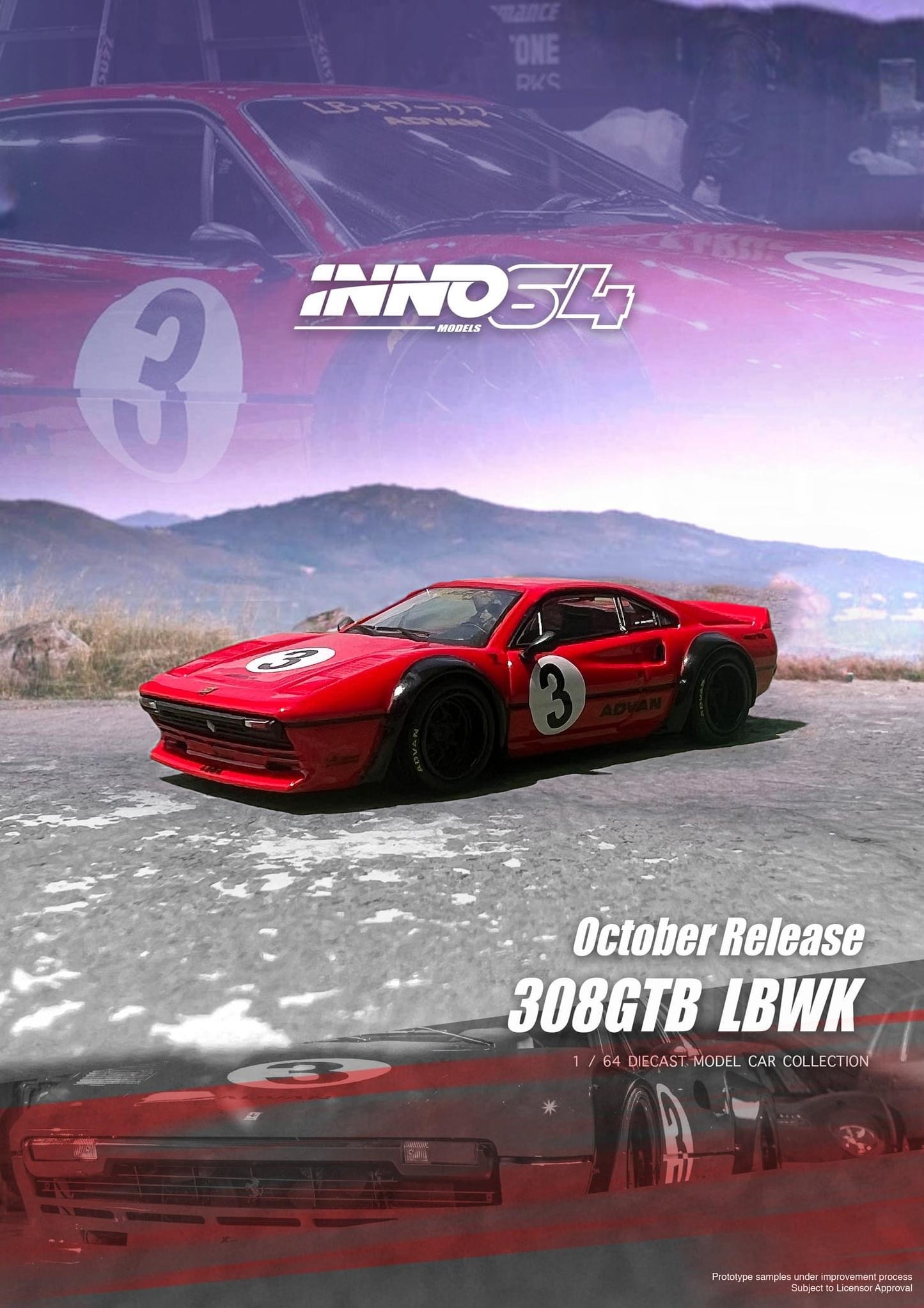 Inno64 1:64 LBWK Ferrari 308 GTB - Red