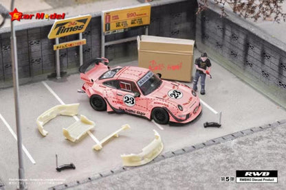 Star Model 1:64 Porsche RWB 993 Pink Pig - 2 Styles