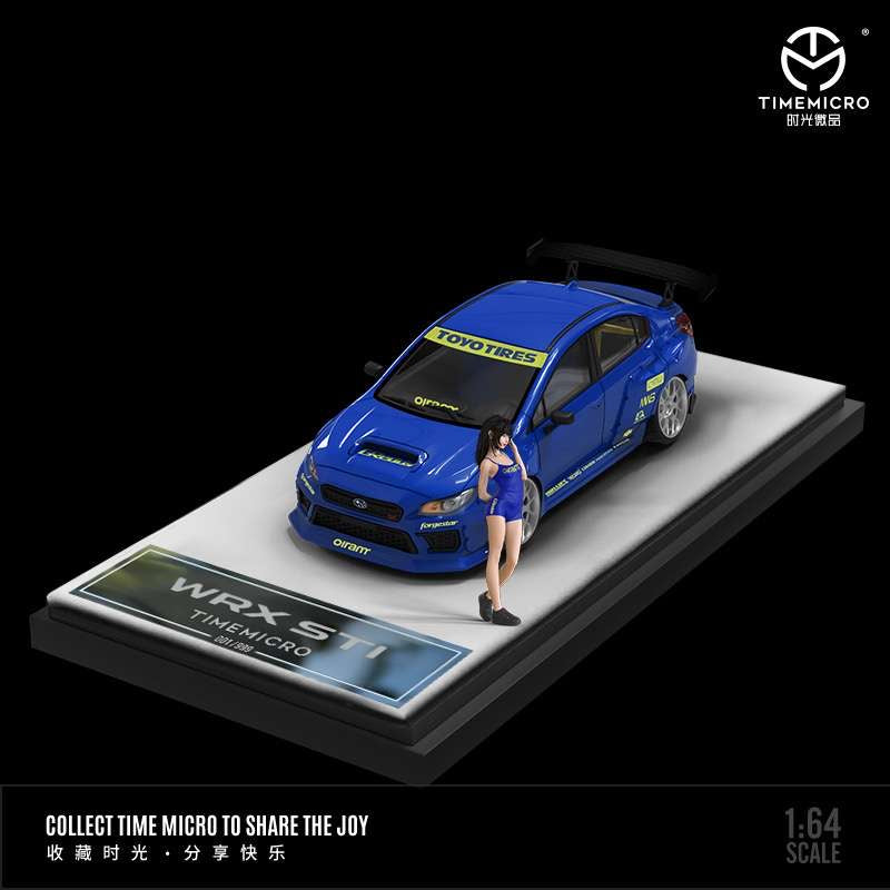 Time Micro 1:64 Subaru WRX STI - Rally Blue With Figure