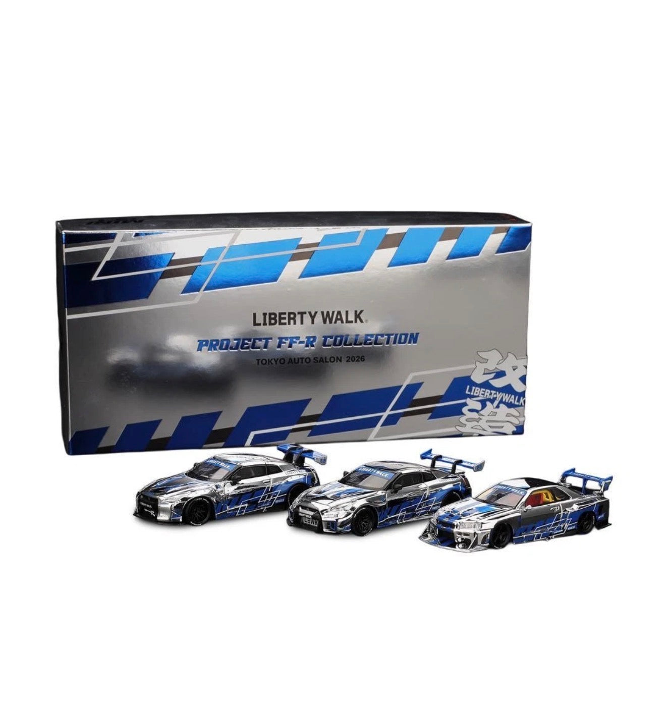 MiniGT 1:64 LBWK Liberty Walk Bundle - 3 Car Box Set & 180SX Green