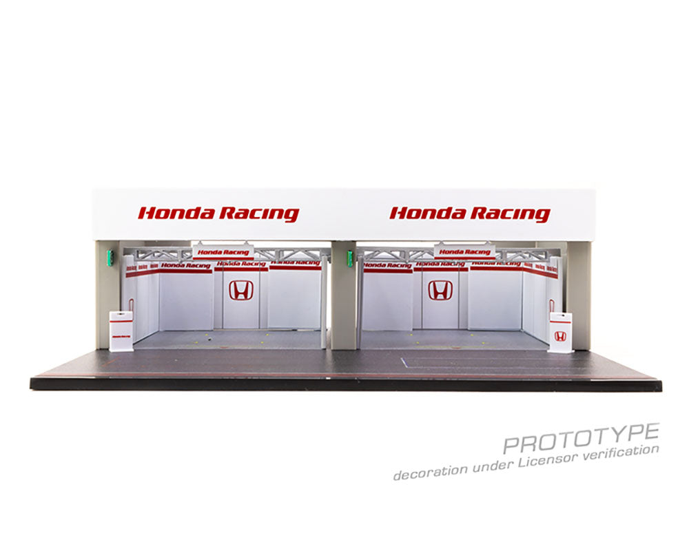 Tarmac Works 1:64 Pit Garage Diorama Honda Racing – PARTS64