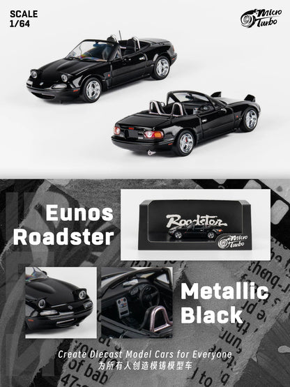 Micro Turbo 1:64 Miata Eunos Roadster - Metallic Black