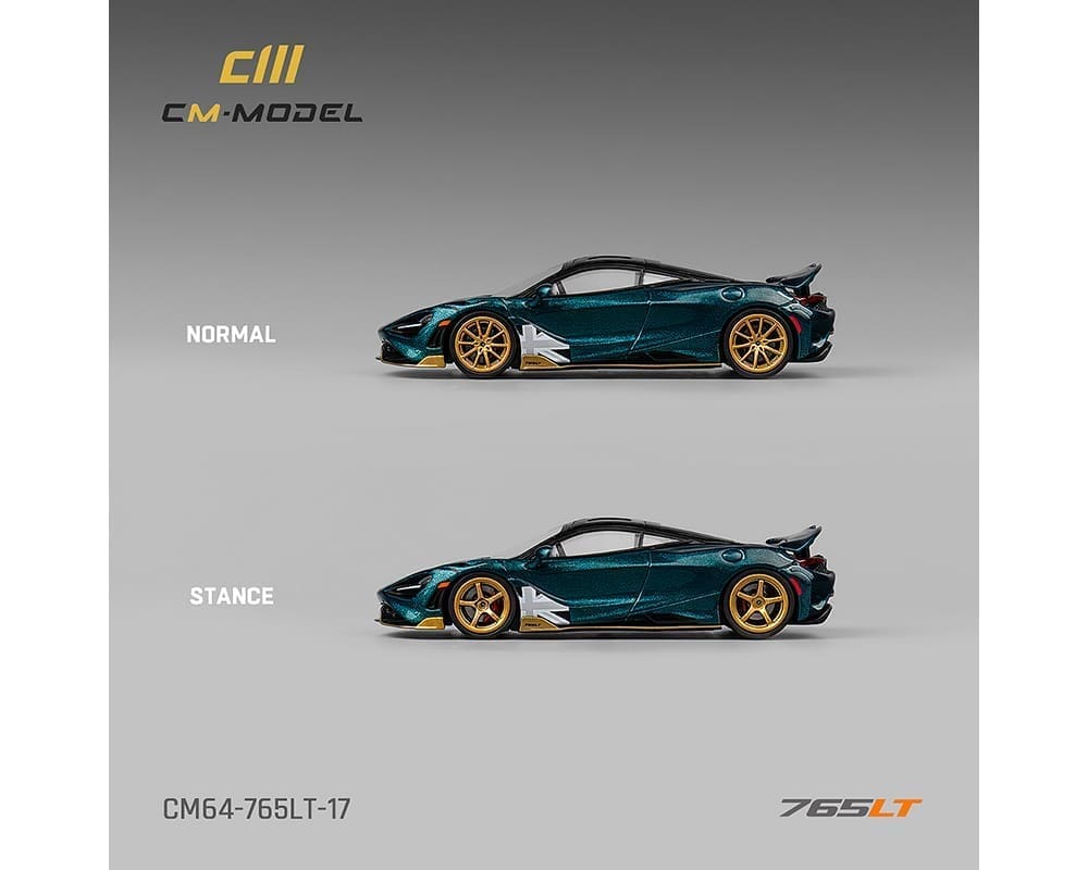 CM Model 1:64 McLaren 765LT – Metallic Green with Black Top