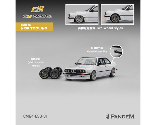CM Model 1:64 Pandem BMW M3 E30 – Pearl White