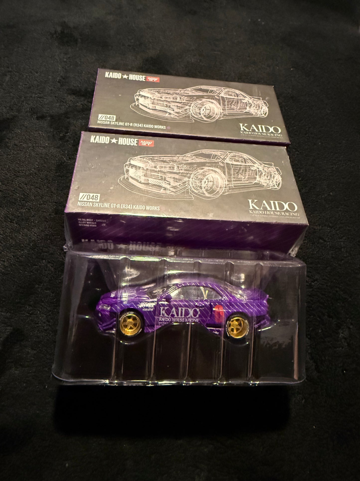 Kaido House 1:64 Nissan Skyline GT-R (R34) Kaido Works Purple - Regular & Chase PAIR