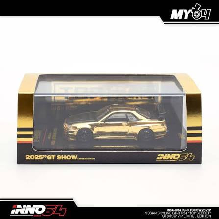 Inno64 1:64 Nissan Skyline GT-R R34 Top Secret GOLD - 2025 GTSHOW Event Exclusive VIP