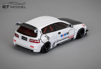 ET Model x Model Collect MC 1:64 Pandem Civic EG6 Rocket Bunny - Mobil 1