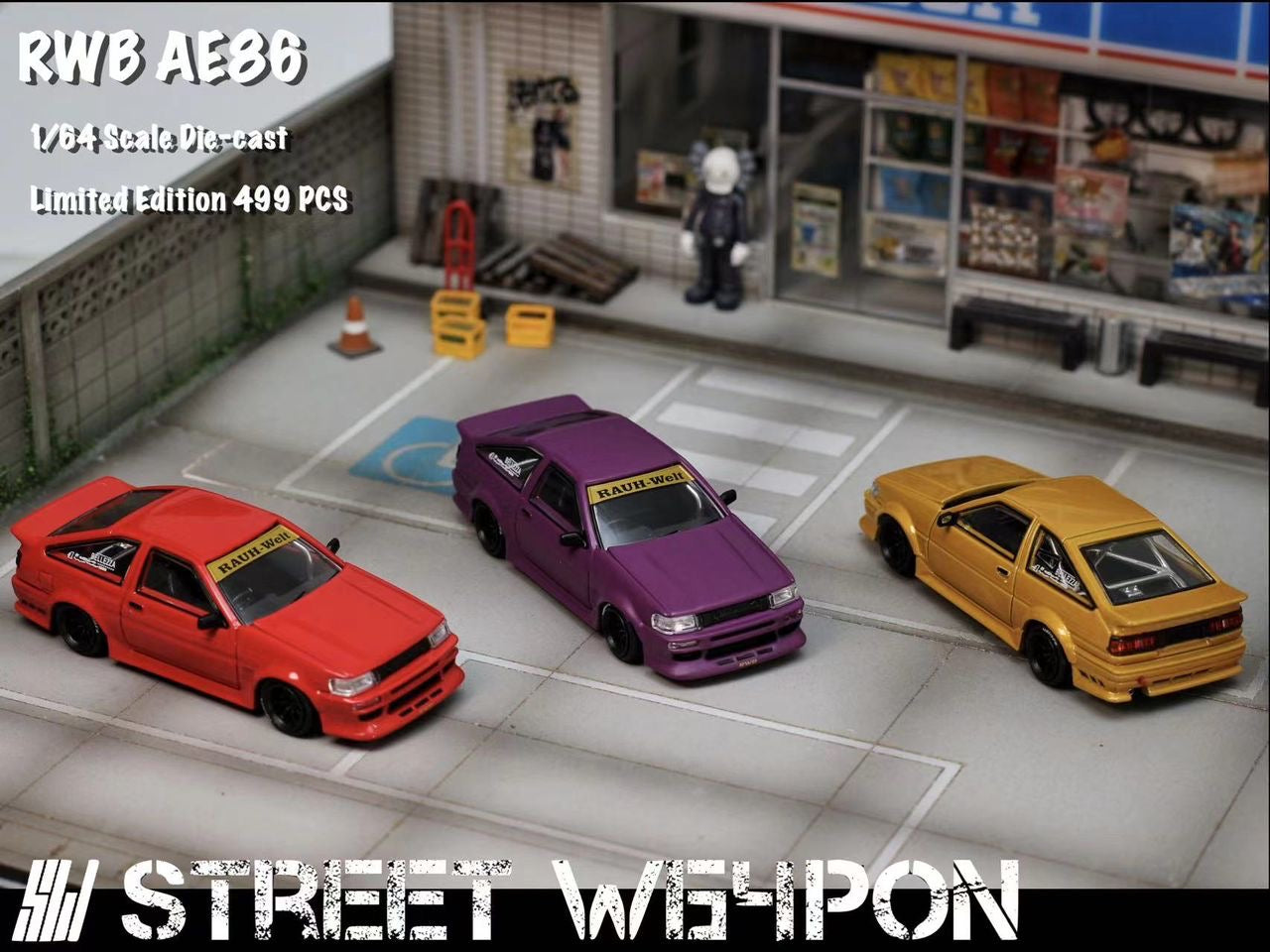 Street Weapon 1:64 RWB AE86 - 3 Styles