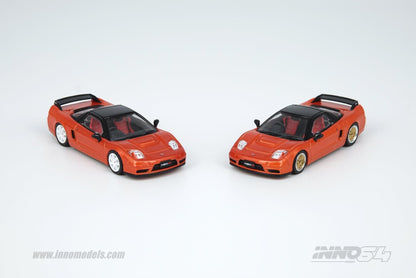 Inno64 1:64 Honda NSX-R NA2 Imola Orange Pearl With Extra Wheels