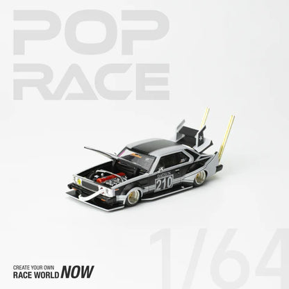 Pop Race 1:64 Skyline C210 Kaido Racer Bosozuku - Matte Black