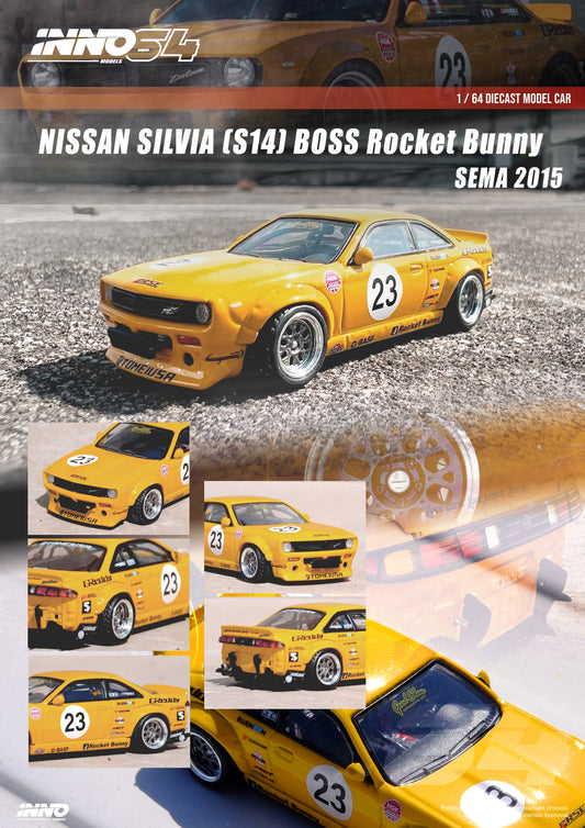 Inno64 1:64 Nissan Silvia S14 BOSS "Rocket Bunny" - SEMA 2015