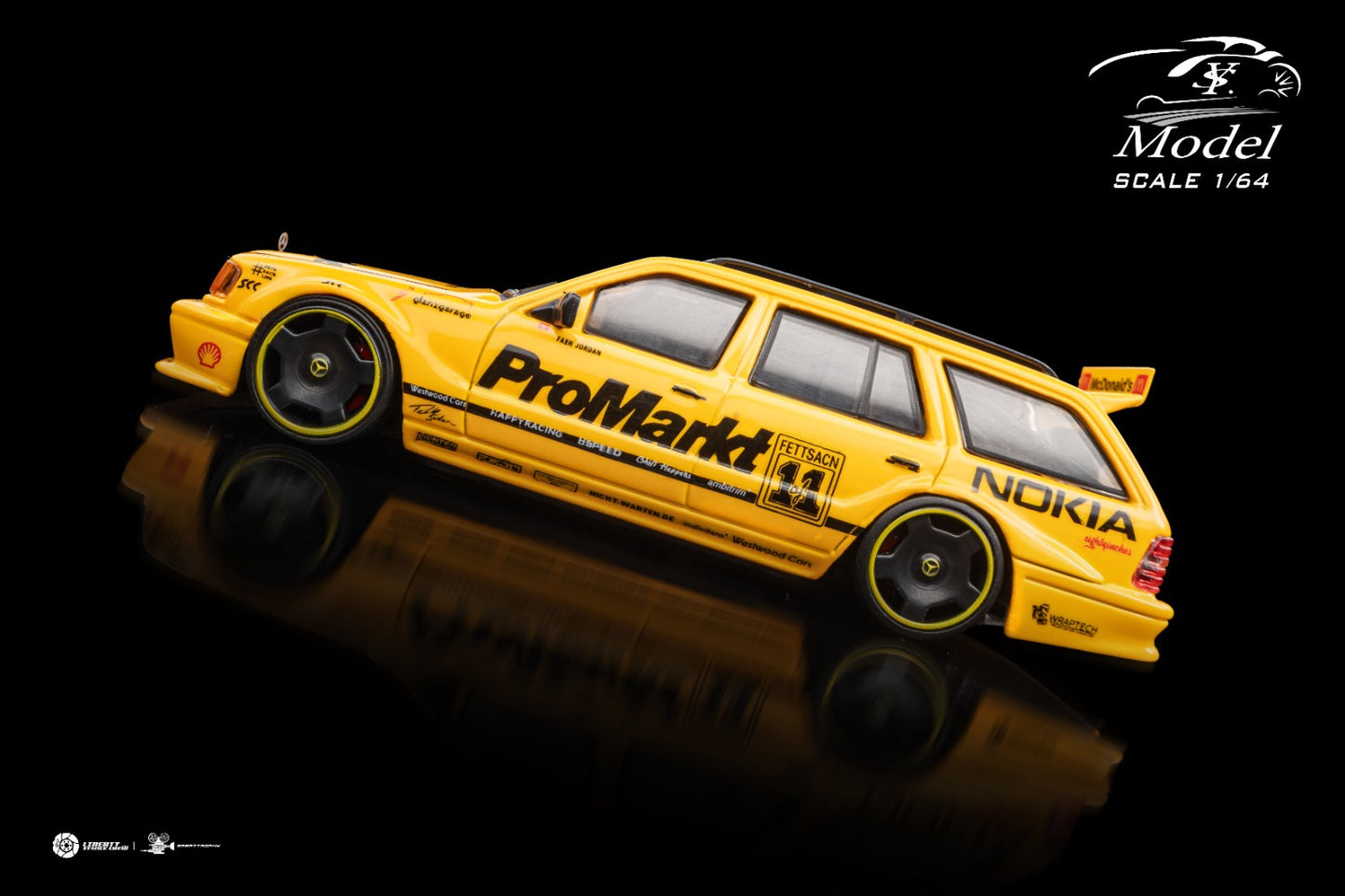 YS Model 1:64 Mercedes Benz S124 Modified