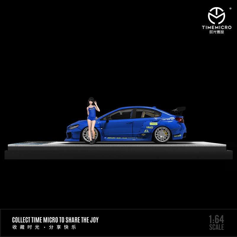 Time Micro 1:64 Subaru WRX STI - Rally Blue With Figure