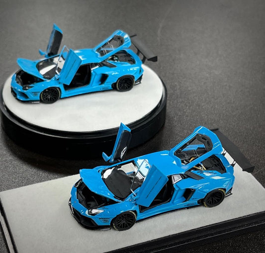 PGM 1:64 Lamborghini Aventador LBWK LP700-4 Blue