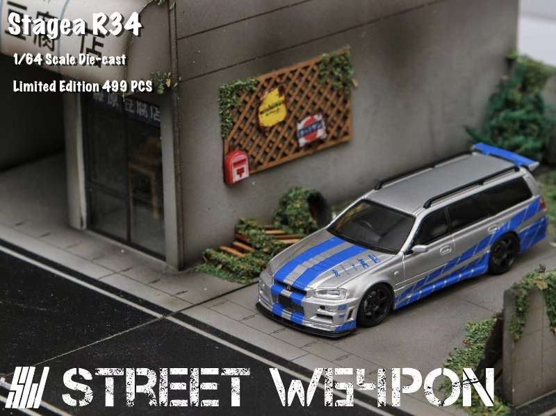 Street Weapon 1:64 Nissan Stagea R34 Wagon - 2 Styles