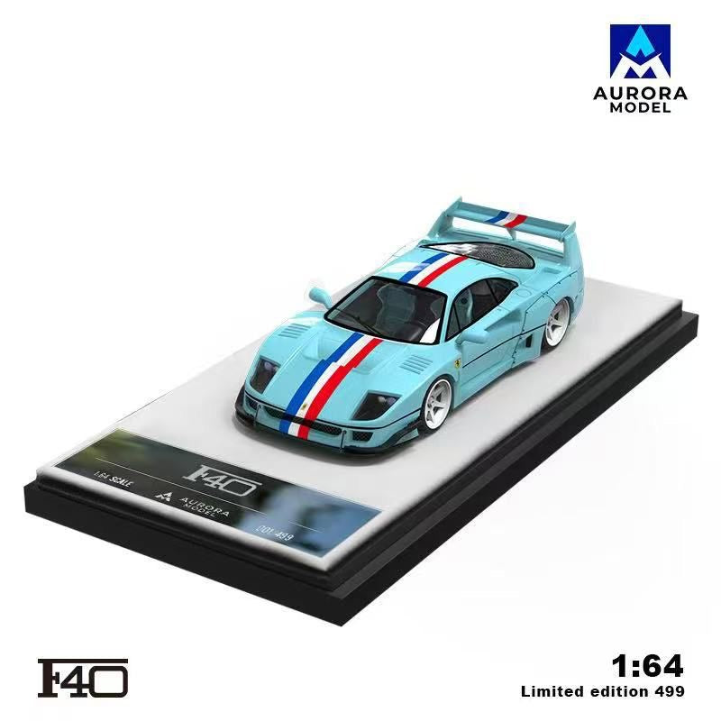 Aurora Model 1:64 F40 Modified - Baby Blue