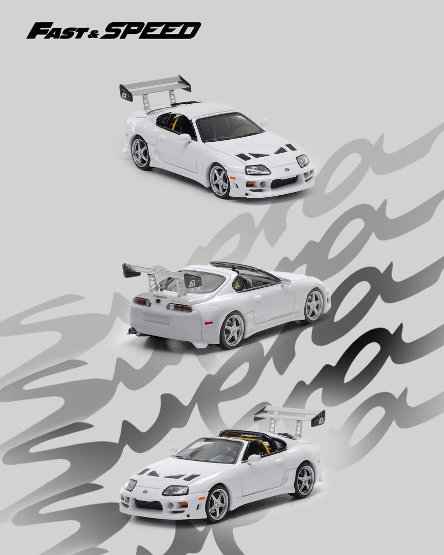Fast Speed 1:64 Toyota Supra A80 Bomex Targa - White