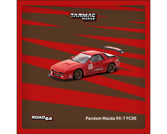 Tarmac Works 1:64 Pandem Mazda RX-7 FC3S – Red