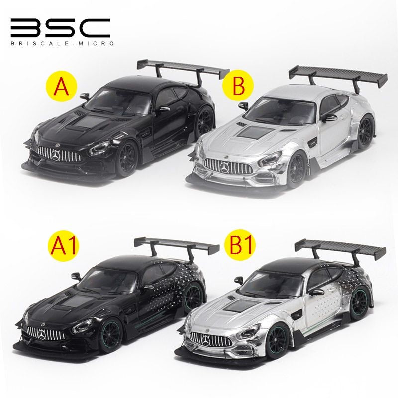 Auto a Escala 1/64 Mercedes Benz AMG GTS Carbonerre Negro-Gris Auto a Escala 1/64 Mercedes Benz AMG GTS Carbonerre Negro-Gris