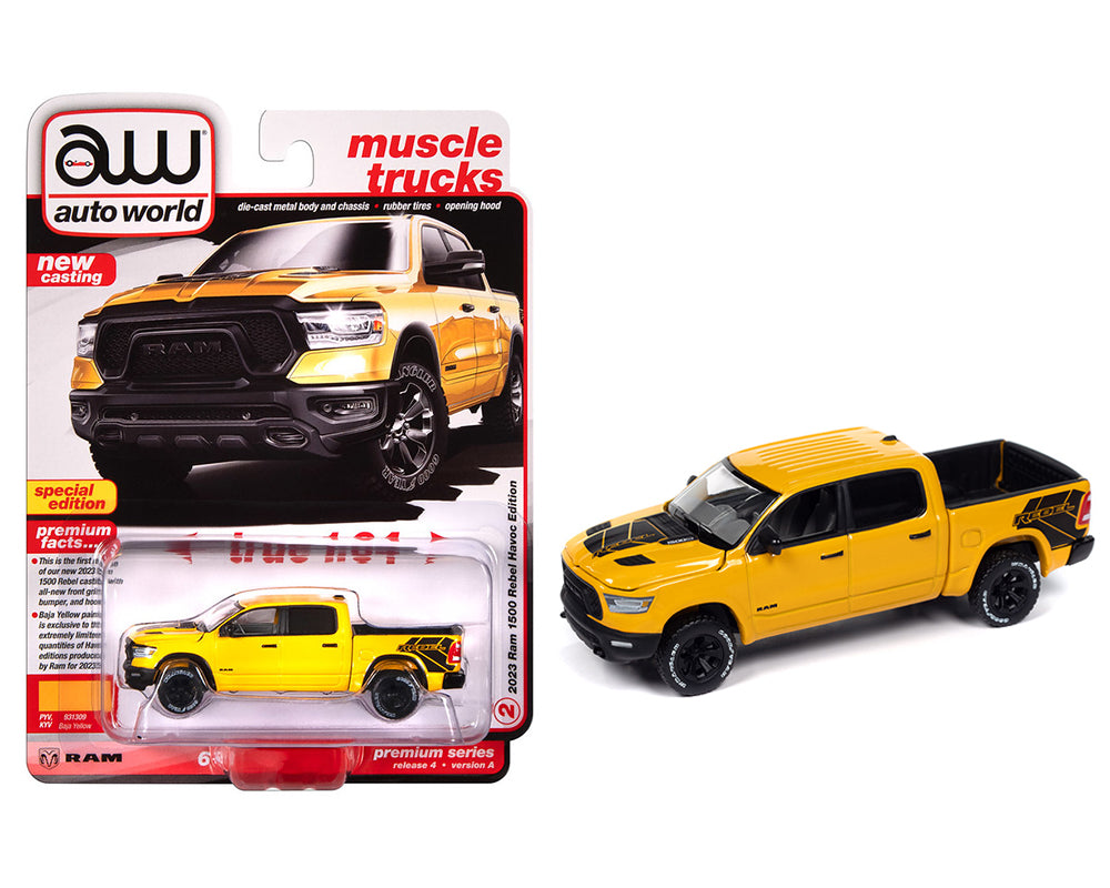 Auto World 1:64 2023 Dodge Ram Rebel Havoc Edition – Special Edition - Baja Yellow