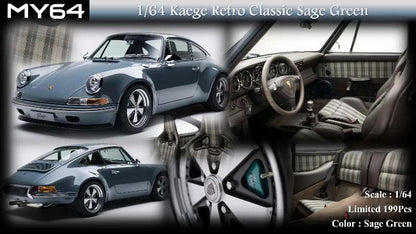 My64 1:64 Porsche Kaege Retro Classic 911 - Resin Model - 6 Styles